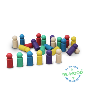 Wissner 24 Spielfiguren Jumbo, je 4 Stück in 6 Farben