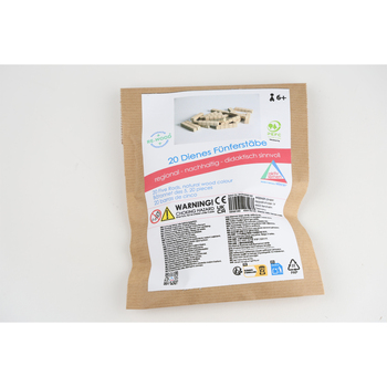 Wissner Dienes Fünferstäbe naturfarben 20 Stück