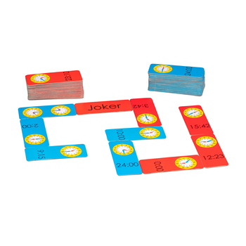 Wissner Domino Uhrzeit mit 60 Aufgabenkärtchen zum spielerischen Lernen analoger & digitaler Uhranzeigen