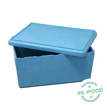 Wissner RE-Wood® Box groß mit Deckel blau
