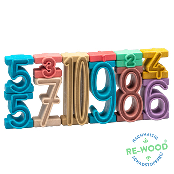 Wissner Stapelzahlen 34-teilig Montessori Farben