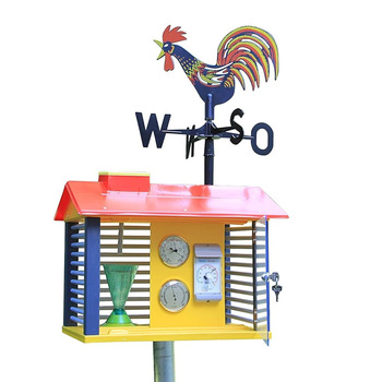 Wissner Wetterwarte mit Wetterhahn + Messgeräten