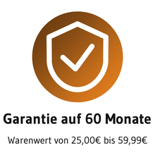 Garantieverlängerung auf 60 Monate