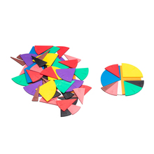 Wissner Bruchrechensatz 10 cm Durchmesser, farbige Segmente mit eingeprägtem Bruchanteil, 71-teilig