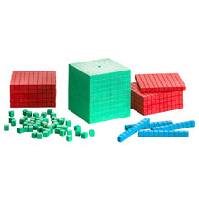 Wissner Dienes Holzklötze Grundsortiment 121-teilig in 4 Montessori Farben