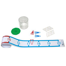 Wissner Zahlenstrahl Rechenband 1-20, 2 m lang, inkl. Klammer je 2x rot und blau